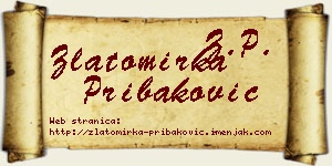 Zlatomirka Pribaković vizit kartica